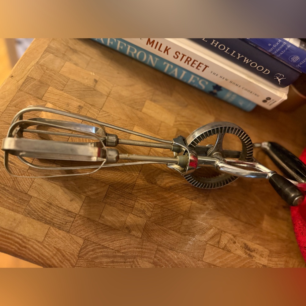 Vintage Antique Stainless Steel Hand Mixer